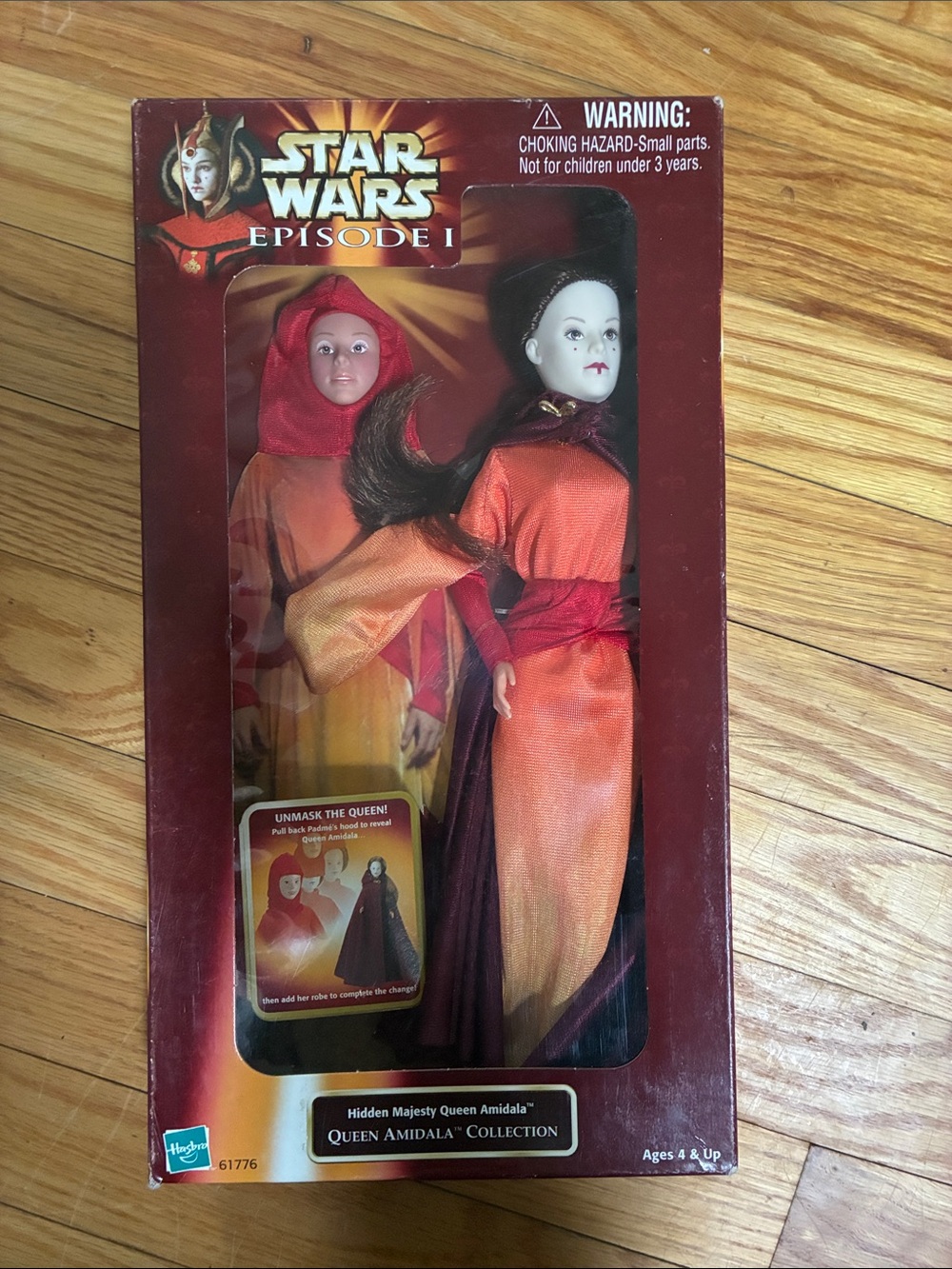 1998 Hasbro Star Wars Queen Amidala Doll - Red, Orange, Yellow Costume